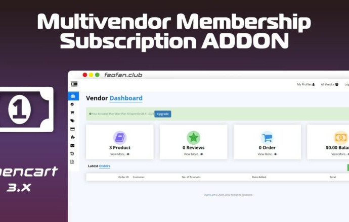 Multivendor Membership/Subscription ADDON